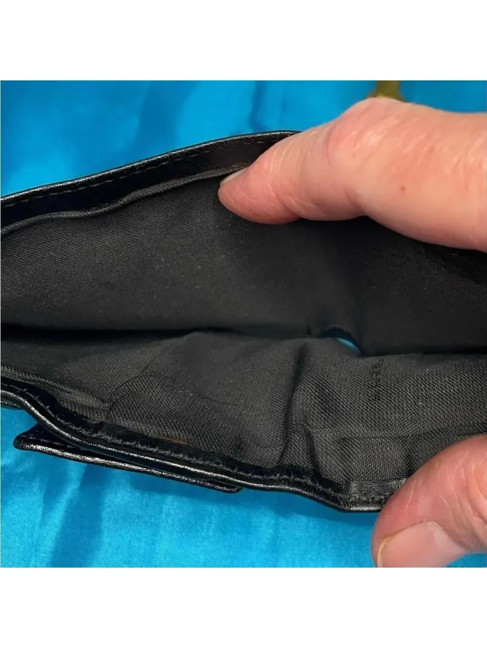 Fendi Black Leather Mens Wallet EUC